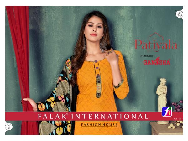 Ganesha Patiyala Vol-30 Cotton Designer Patiyala Printed suit